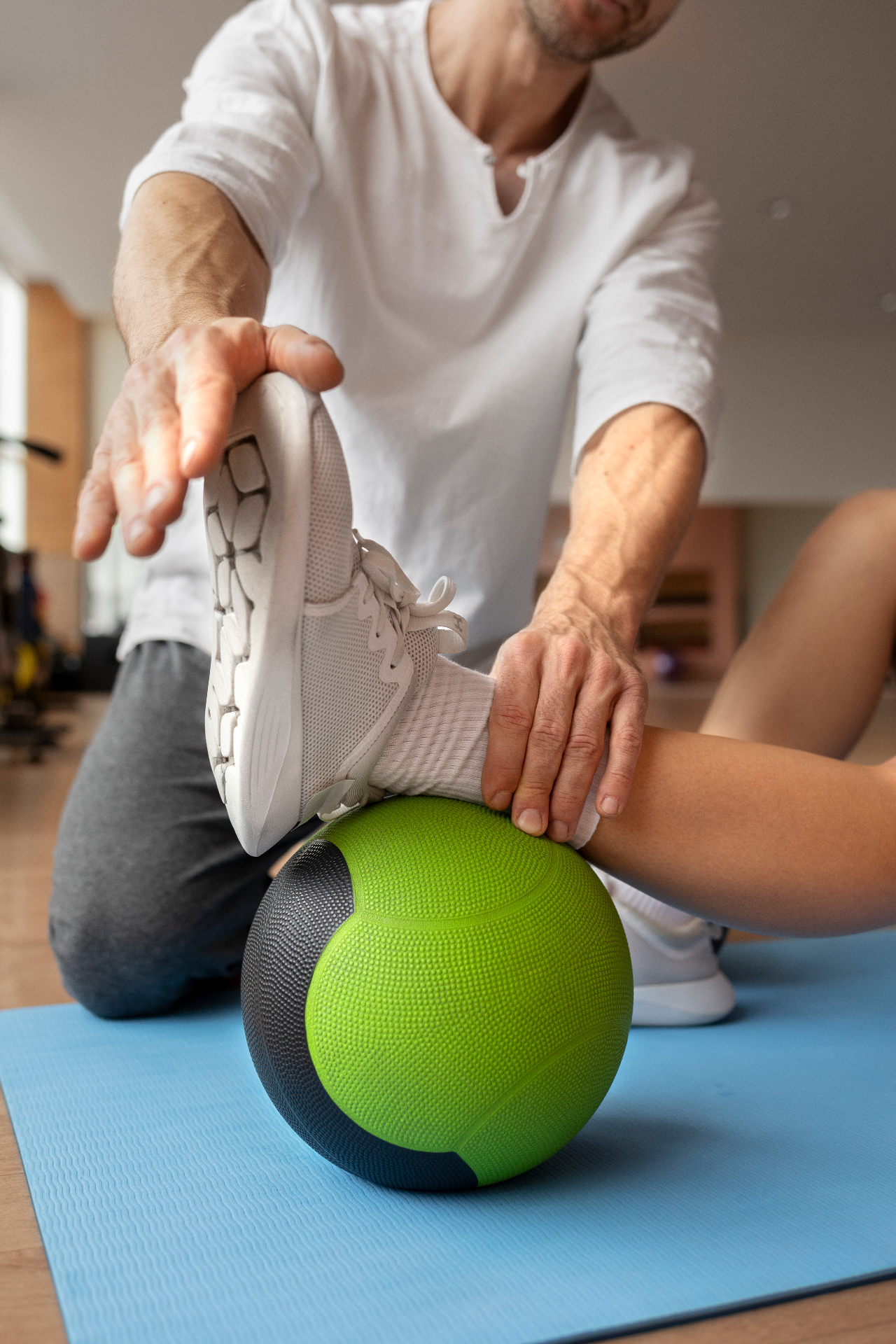 Physical therapy session